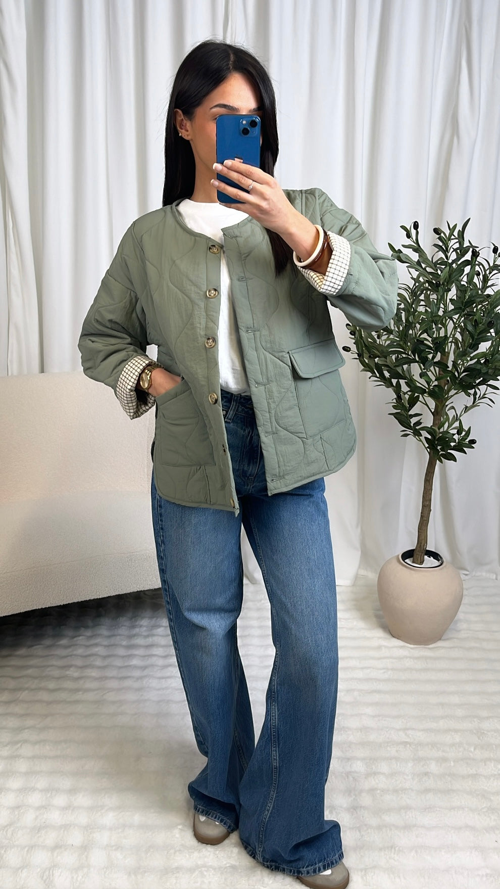 Veste matelassée kaki