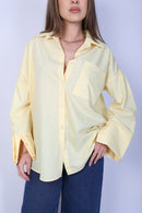 Chemise oversize jaune beurre