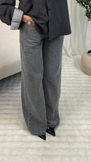 Jean droit taille haute