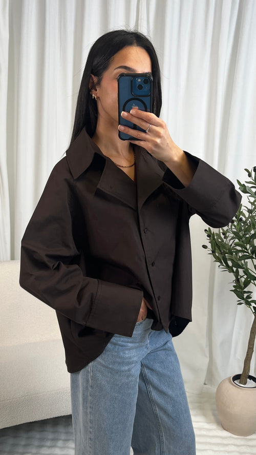 Chemise croisée en coton