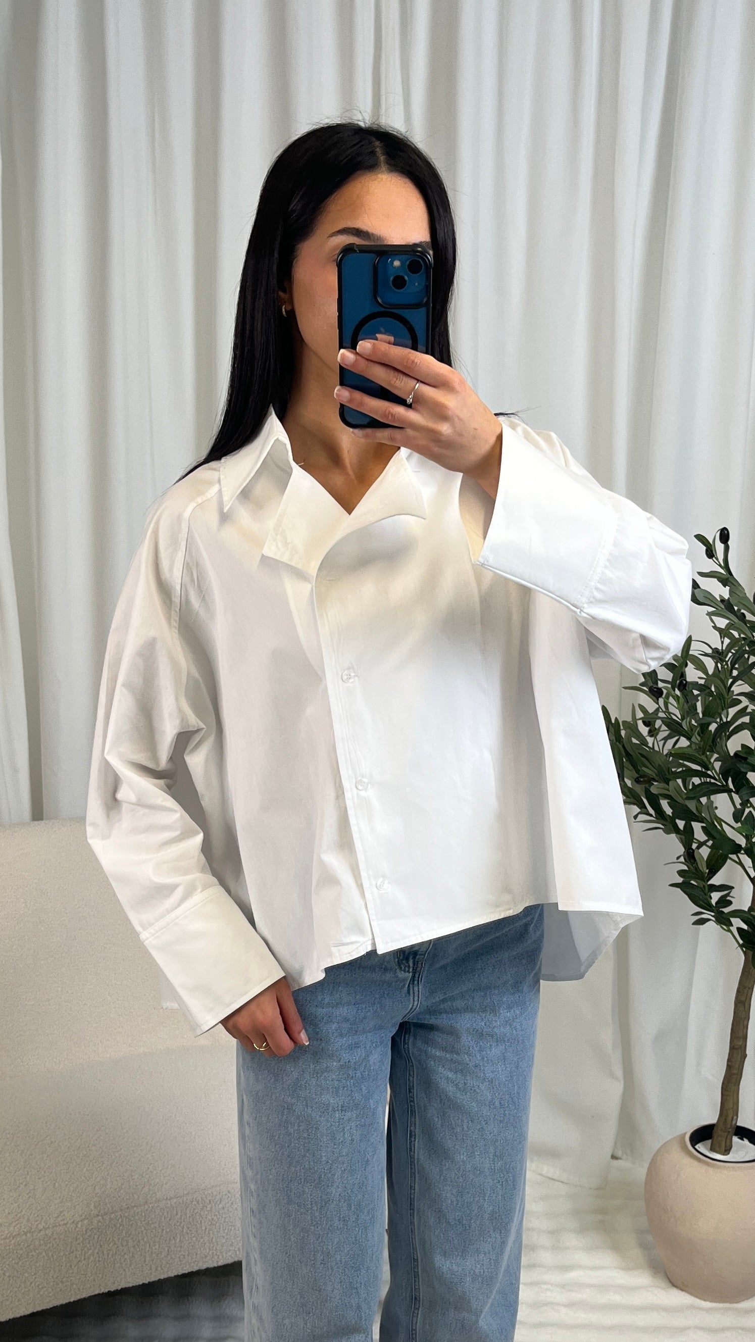 Chemise croisée en coton