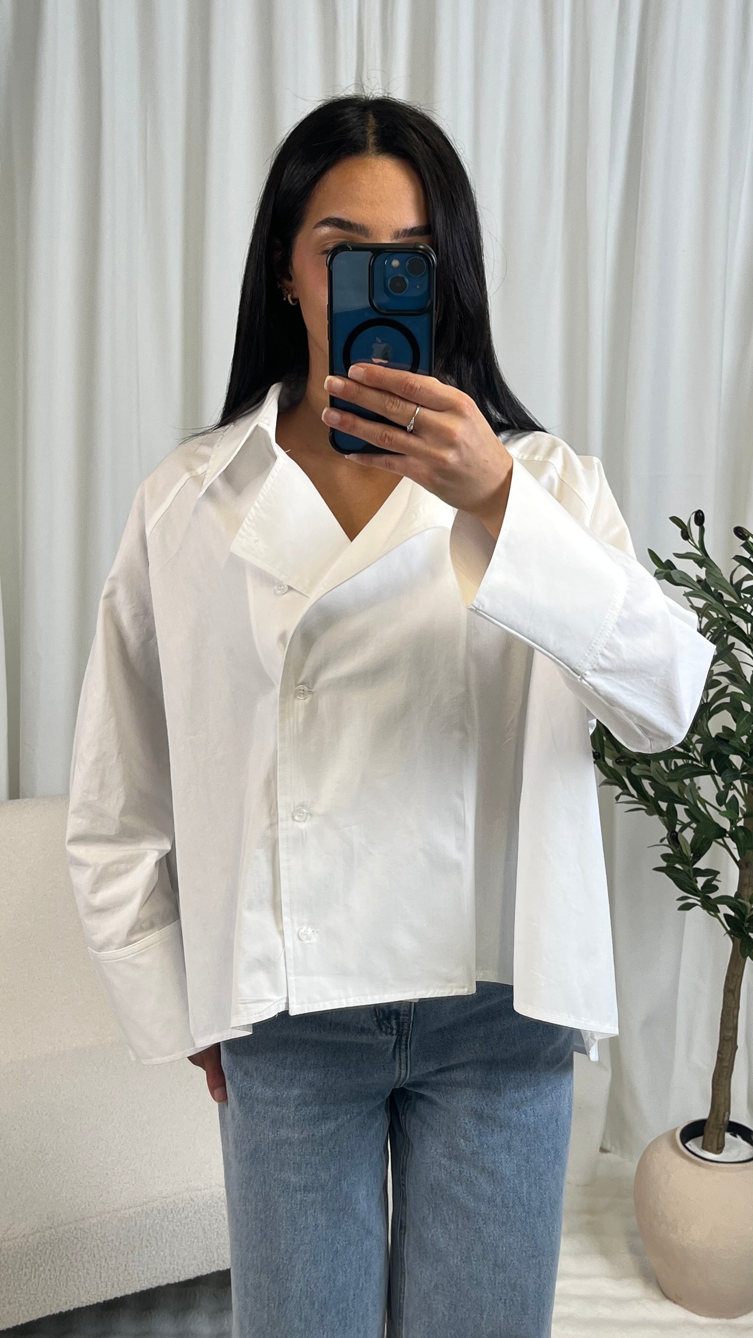 Chemise croisée en coton