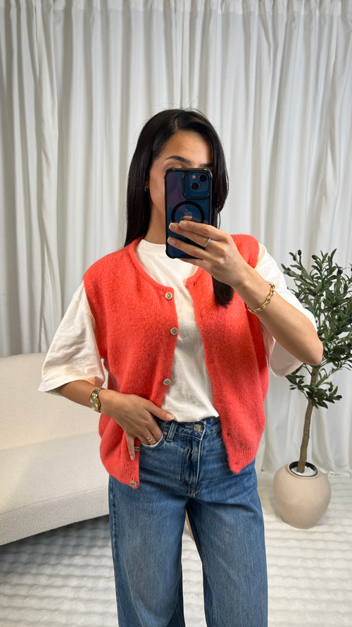 Gilet sans manches en maille