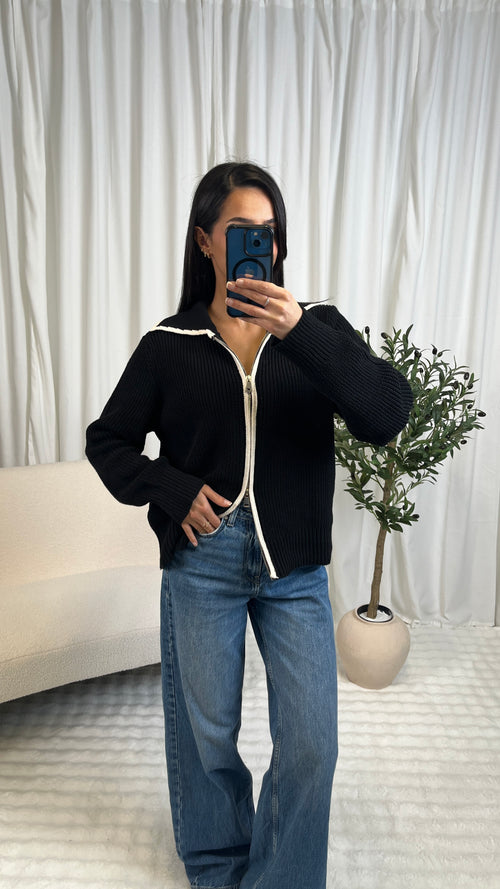 Gilet zippé en maille