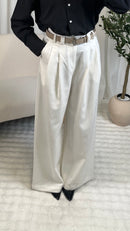 Pantalon blanc large