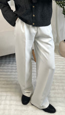 Pantalon taille haute à pinces