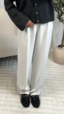 Pantalon taille haute à pinces