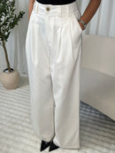 Pantalon blanc large