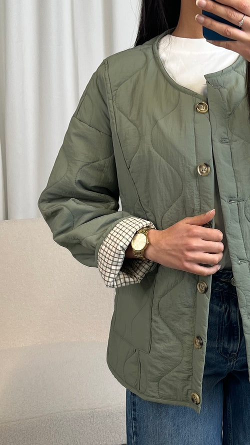 Veste matelassée kaki