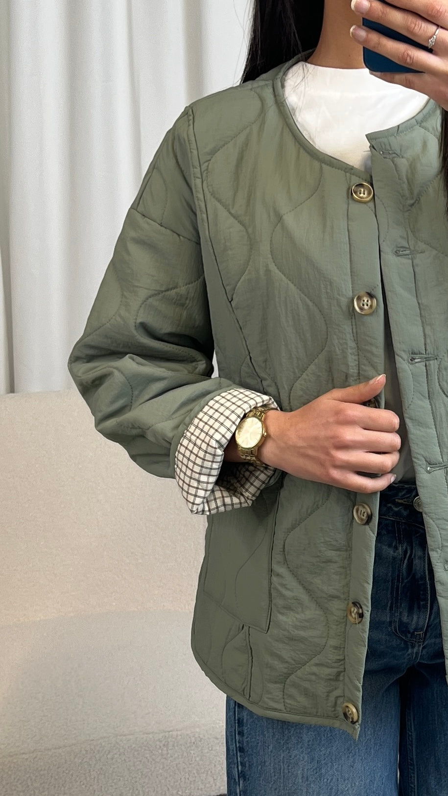 Veste matelassée kaki