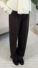 Pantalon taille haute à pinces